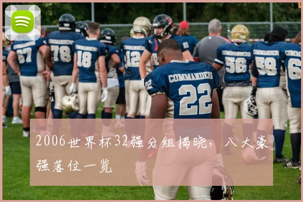 2006世界杯32强分组揭晓,八大豪强落位一览
