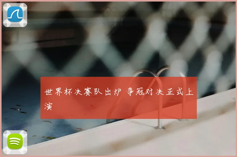 世界杯决赛队出炉 争冠对决正式上演